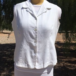 Anne Fontaine off white vest. Sz 16